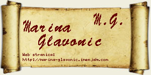 Marina Glavonić vizit kartica